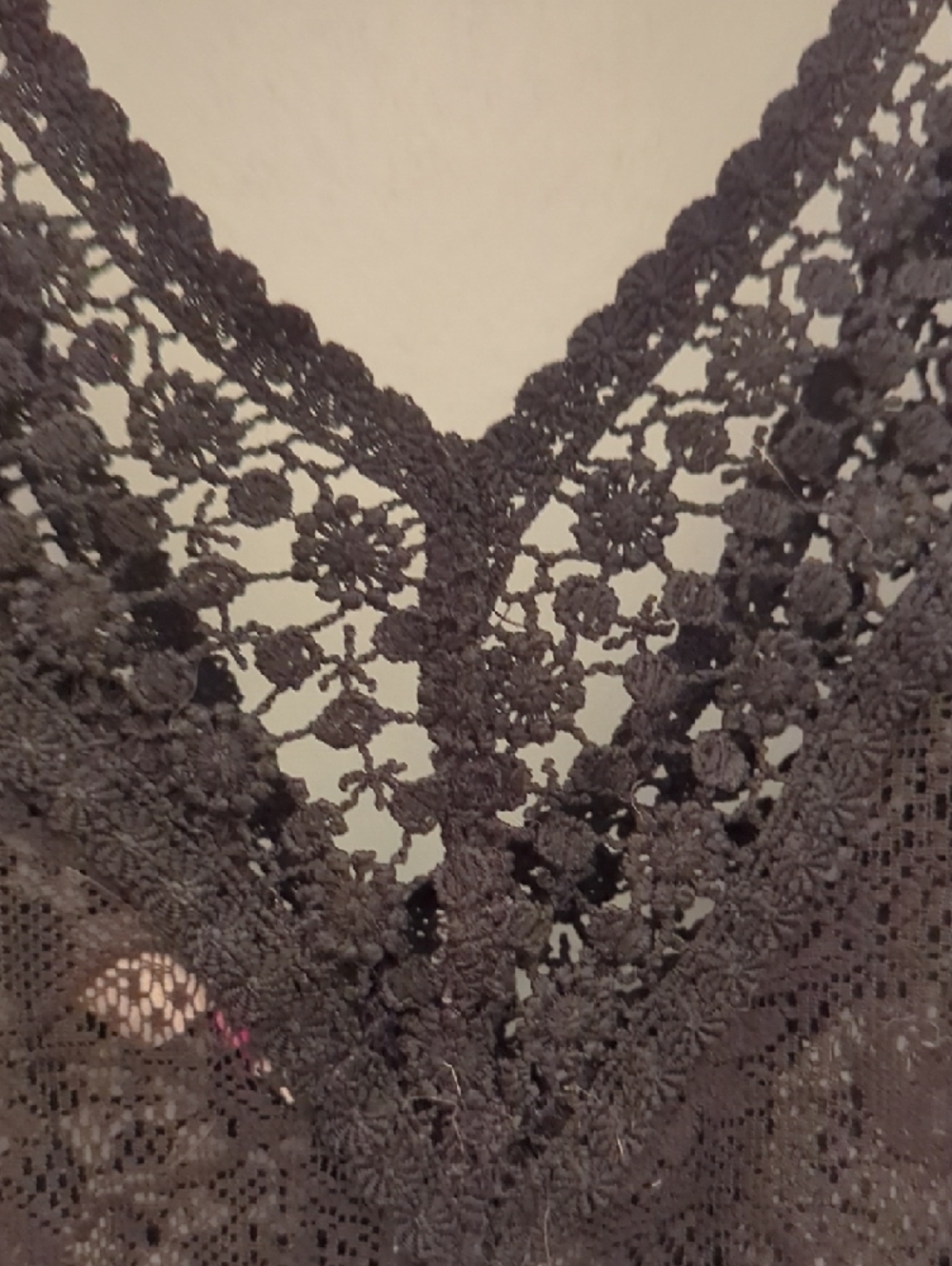 Candie's Black Lace Kimono-Style Peasant Top - Picture 4 of 4